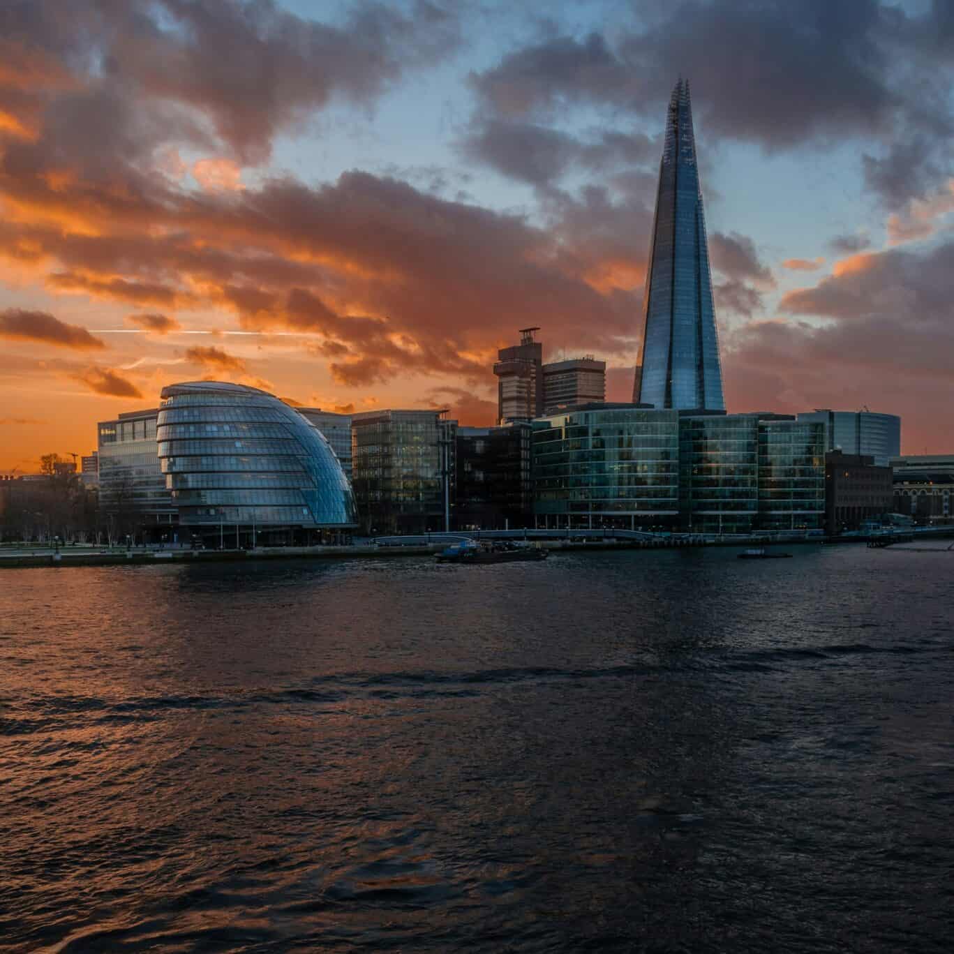 St Christopher's Inn London Bridge - The Inn with London Bridge skyline at sunset.