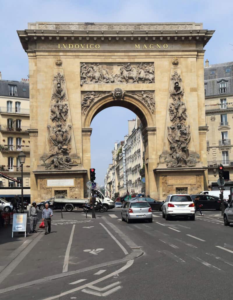 Porte Saint-Denis in Paris, France