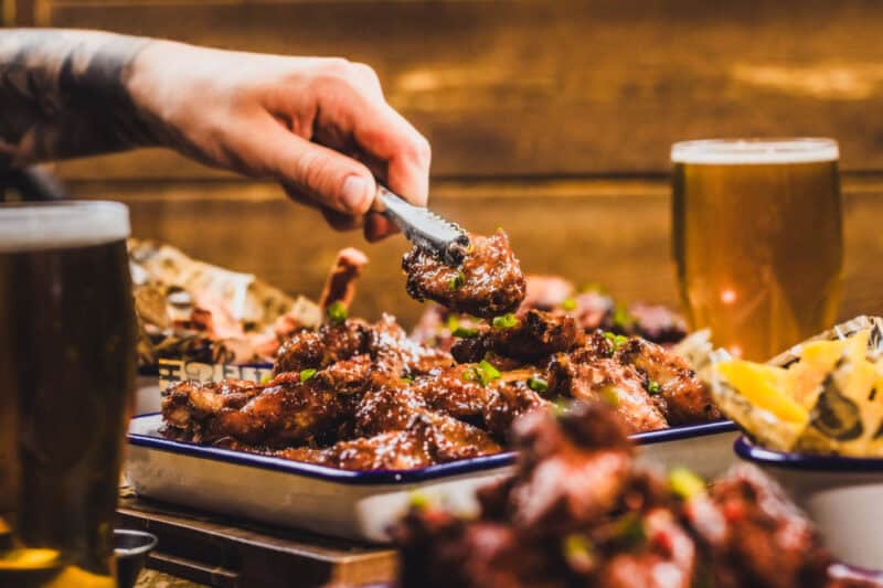 Delicious grilled meat served at Shepherd's Bush Hostel.