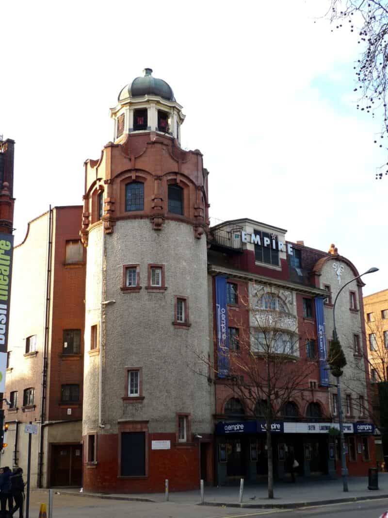Historic building in Shepherd's Bush with unique tower architecture.