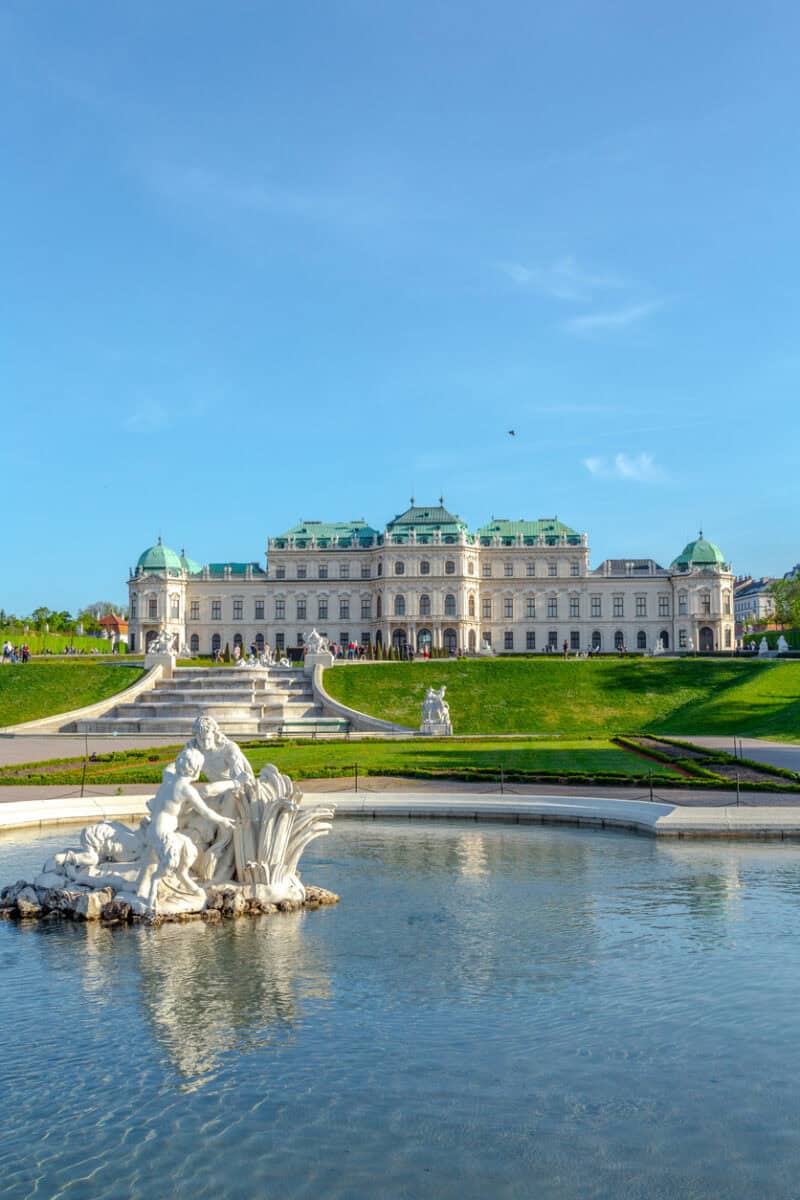 Belvedere Palace in summer, Vienna, Austria