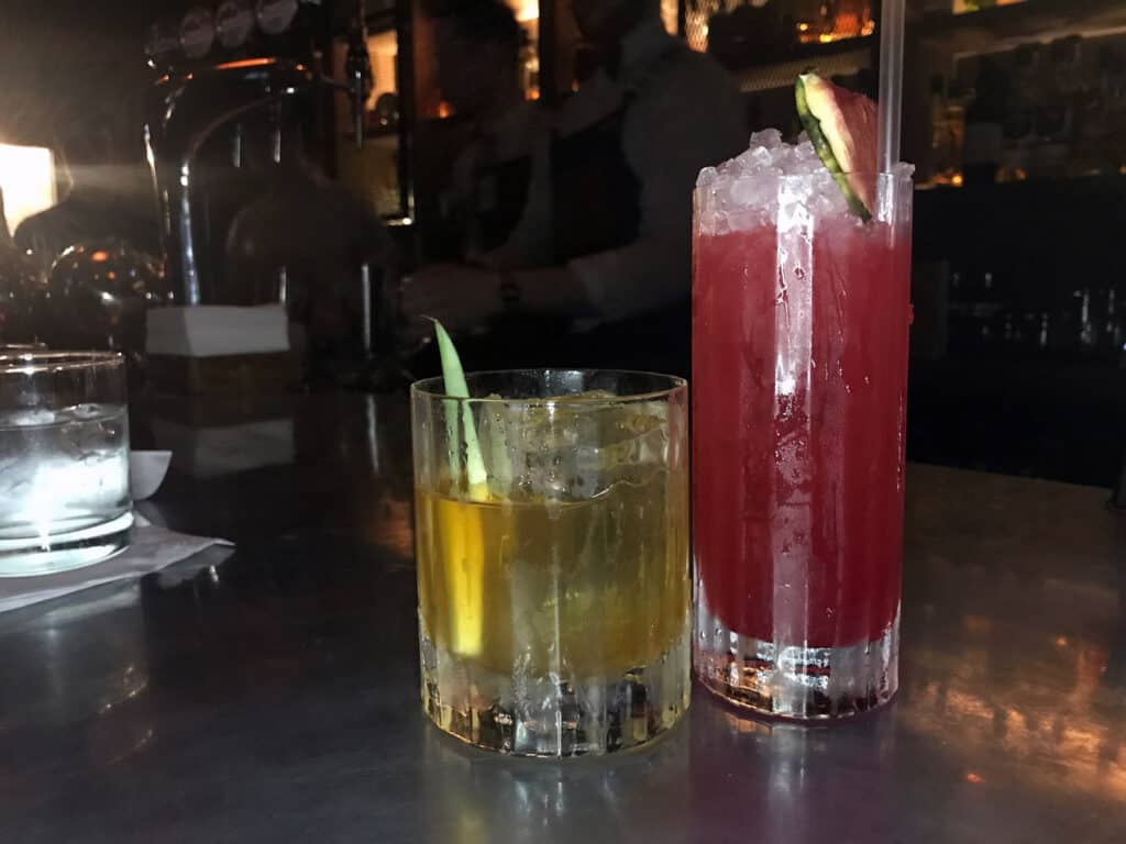Cocktail drinks served at the bar in Berlin’s Mitte district.