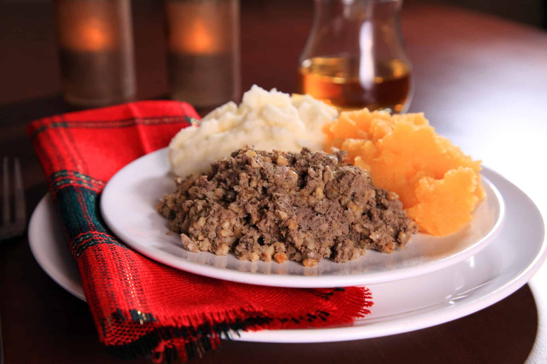 Traditional German meal with mashed potatoes, meatloaf, and gravy at Mitte Hostel Berlin.
