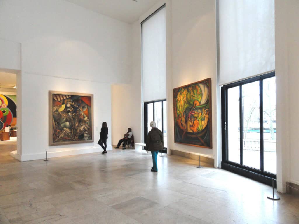 Modern art gallery at St Christopher’s Berlin Hostel.