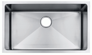 30" Near-Zero Radius Undermount Stainless Steel Large Single Bowl Sink 15 Gauge NZR-3018