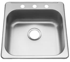 20" ADA Top Mount / Drop-in Stainless Steel Single Bowl Sink: ADA-2020 (6" Depth)