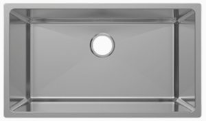 31" ADA Near Zero Radius Undermount Stainless Steel Single Bowl Sink: ADA-NZR-3118-S (5.5" Depth)
