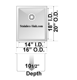 16" Single Bowl Undermount Stainless Steel Kitchen Sink: BEL-1620-DOM (16 gauge) - Image 4