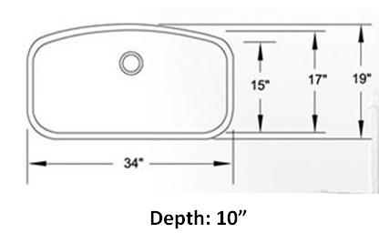 34" Italia Large Undermount Stainless Steel Single Bowl Kitchen Sink IT-200-L with FREE ACCESSORIES - Image 2