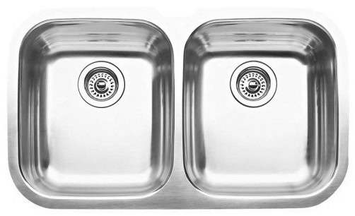32" Ellis 50/50 Undermount Stainless Steel Double Bowl Kitchen Sink 16 Gauge EL-0205