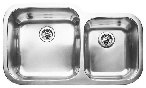 32" Ellis 60/40 Undermount Stainless Steel Double Bowl Kitchen Sink 16 Gauge EL-0305