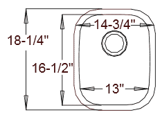 15" Ellis Undermount Stainless Steel Small Single Bowl Sink 18 Gauge EL-1518 - Image 2
