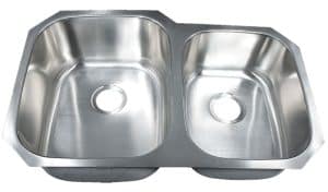 32" Ellis 60/40 Undermount Stainless Steel Double Bowl Kitchen Sink 18 Gauge EL-3221