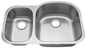 31" Ellis 30/70 Undermount Stainless Steel Double Bowl Kitchen Sink 16 Gauge EL-V004R