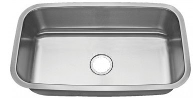 31" Ellis Undermount Stainless Steel Large Single Bowl Sink 9" depth 16 Gauge EL-V006