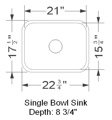23" Ellis Undermount Stainless Steel Single Bowl Kitchen, Bar, Prep Sink 16 Gauge EL-301 - Image 2