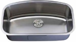 31" Italia Large Undermount Stainless Steel Single Bowl Kitchen Sink IT-200-LM with FREE ACCESSORIES