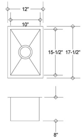 12" Italia Zero Radius Small Undermount Stainless Steel Single Bowl Kitchen, Bar, Prep Sink 16 gauge IT-2400 with FREE ACCESSORIES - Image 2