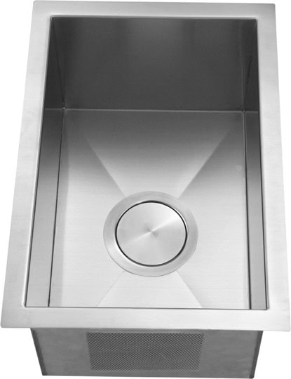 12" Italia Zero Radius Small Undermount Stainless Steel Single Bowl Kitchen, Bar, Prep Sink 16 gauge IT-2400 with FREE ACCESSORIES