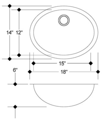 18" Italia OvalTop-Mount or Undermount Stainless Steel Bathroom Vanity Sink IT-SV-13 - Image 2