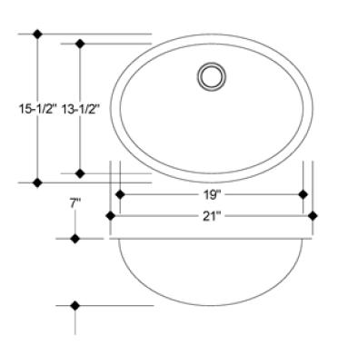 21" Italia Top-Mount or Undermount Stainless Steel Bathroom Vanity Sink IT-SV-14 - Image 2