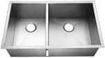 33" Zero Radius Undermount Stainless Steel Double Bowl Sink 40/60 15 Gauge ZR-3320A-Reverse