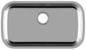 32" ADA Undermount Stainless Steel Large Single Bowl Sink: ADA-3218-Single (5.5" Depth)