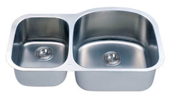 34" Italia Undermount Stainless Steel Double Bowl Kitchen Sink IT-100D with FREE ACCESSORIES