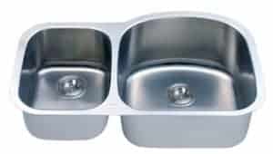 32" Italia Undermount Stainless Steel Double Bowl Kitchen Sink IT-100MD with FREE ACCESSORIES