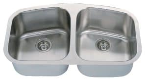34" Italia Undermount Stainless Steel Double Bowl Kitchen Sink IT-200 with FREE ACCESSORIES
