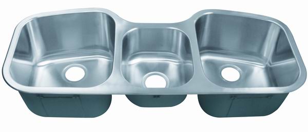 46" Italia Undermount Stainless Steel Triple Bowl Kitchen Sink IT-200T with FREE ACCESSORIES