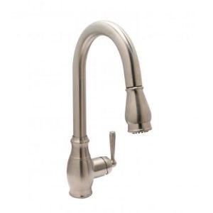 Huntington Brass Isabelle Gooseneck Faucet with MAGNETIC Pull Down Spray - One or Three Hole Installation K48110
