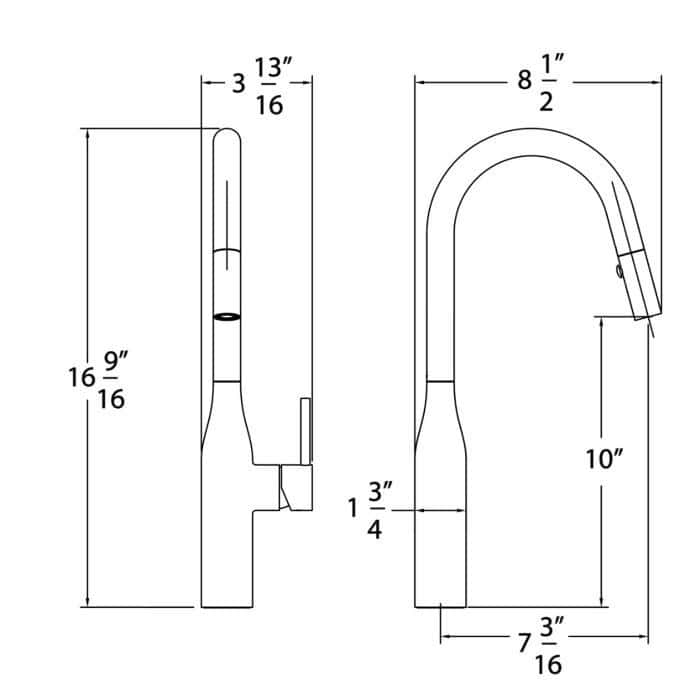 Huntington Brass 16" Tall Rise Kitchen Faucet K18225 - Image 2