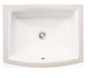 Sienna 19" bathroom vanity sink - porcelain china undermount 2355 - White or Bisque