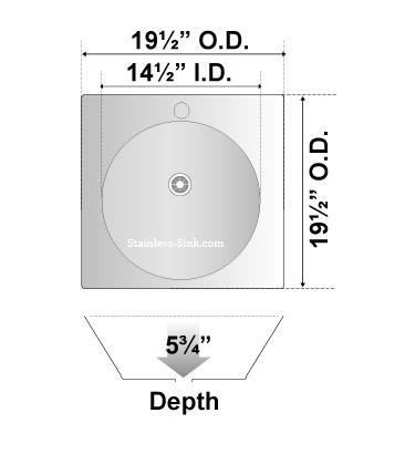 Sienna white vessel sink - bathroom porcelain china top mount SIE-425-DOM - Image 3