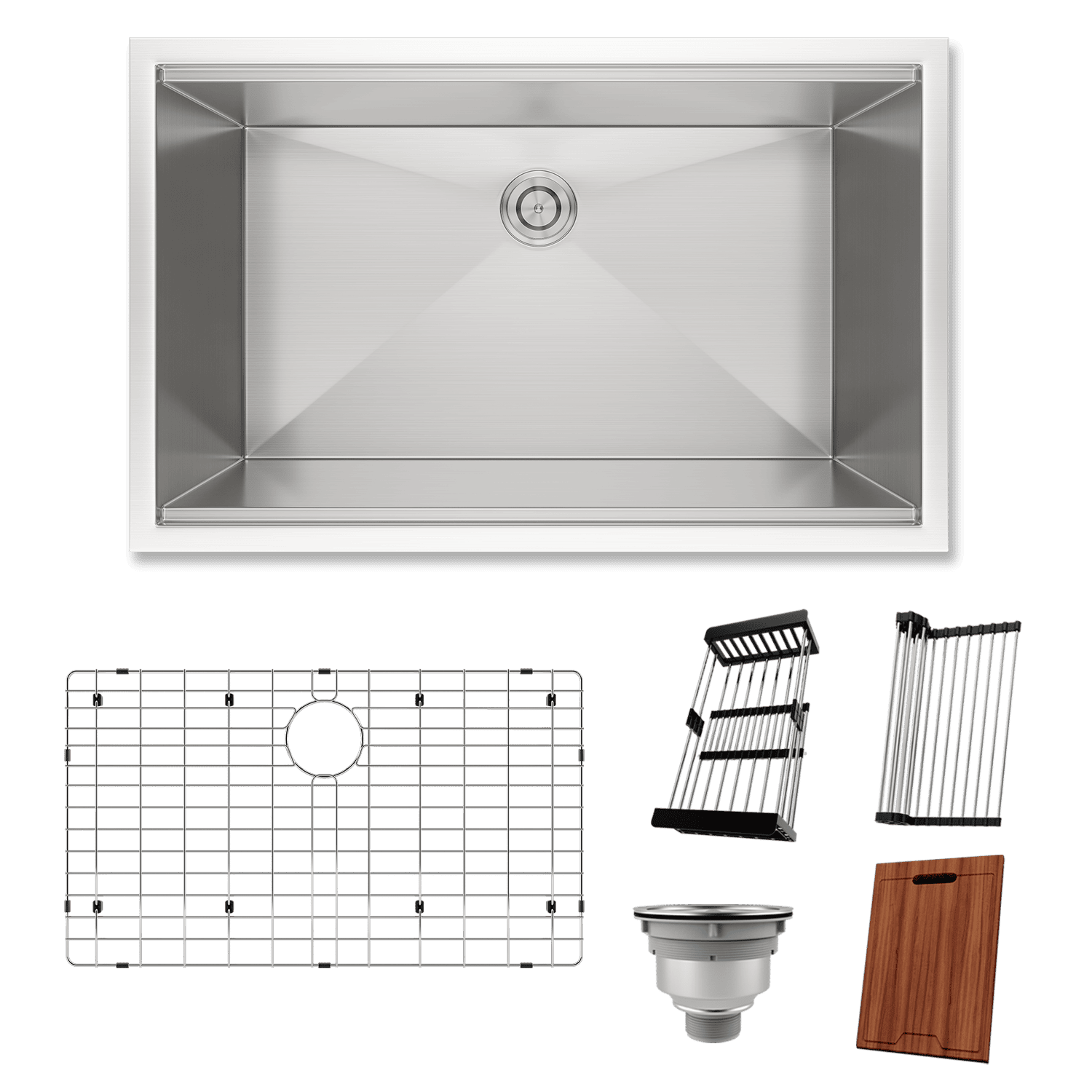 30" Workstation Single Bowl Undermount Sink with Accessories - Image 2