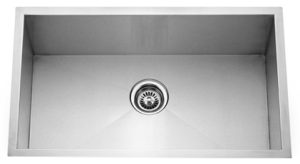 30" Zero Radius Undermount Stainless Steel Single Bowl Sink 15 Gauge ZR3018