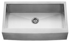 30" Zero Radius Curved Front Stainless Steel Single Bowl Apron Sink ZRA3021