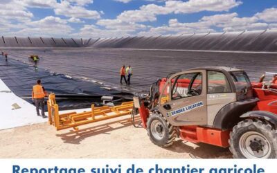 Reportage photo suivi de chantier sur une retenue d’eau