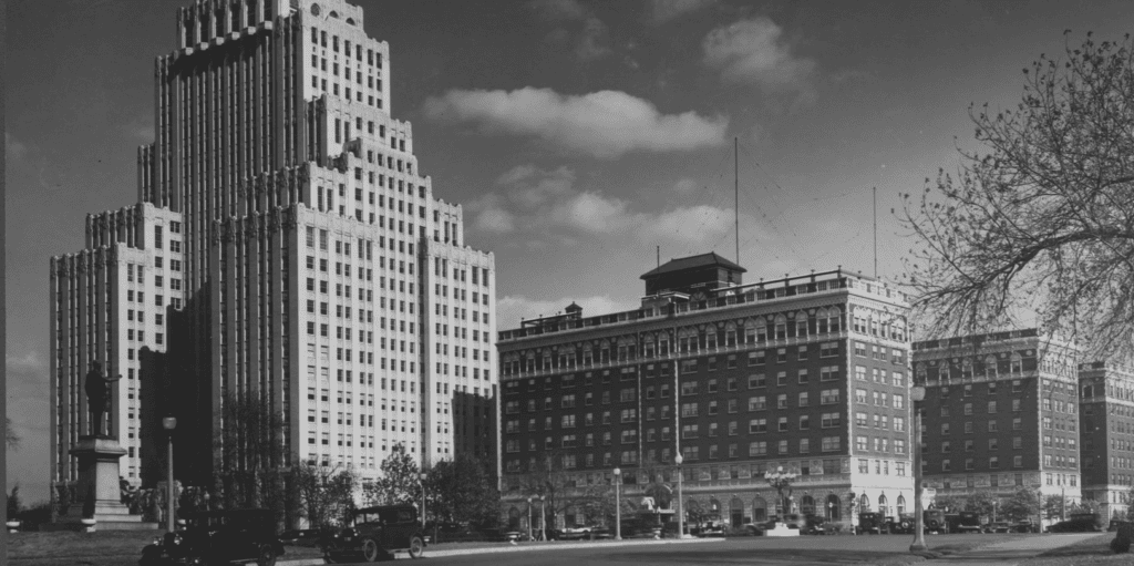 historic image of the chase park plaza