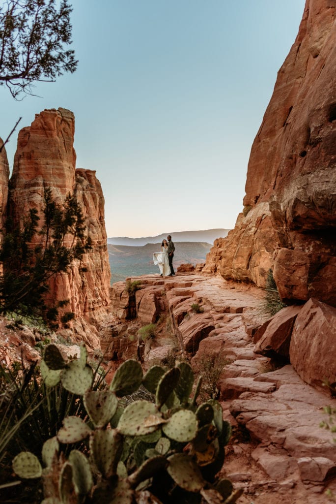 Sedona showing off her beauty with couple at sunset