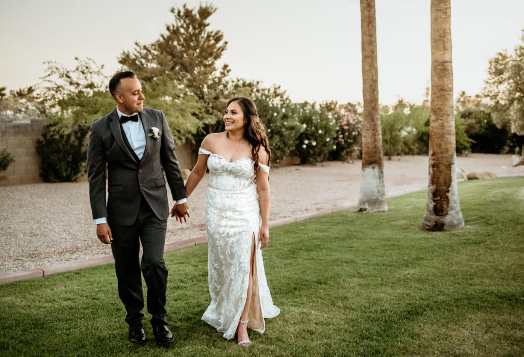 Walking hand in hand as man and wife