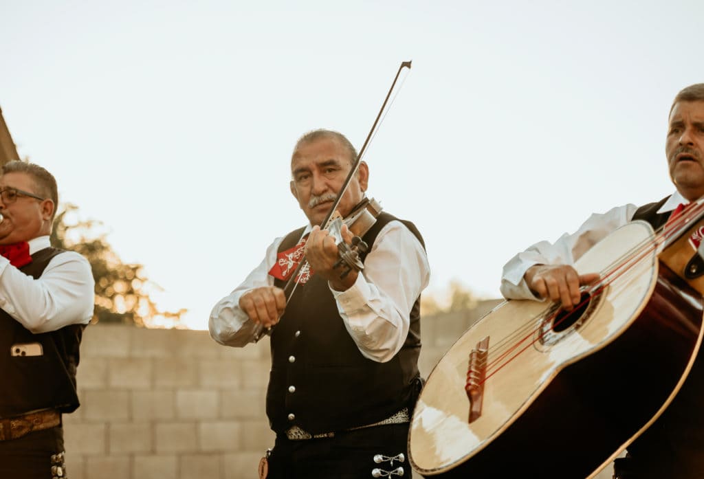 Backyard mariachi band wedding reception music
