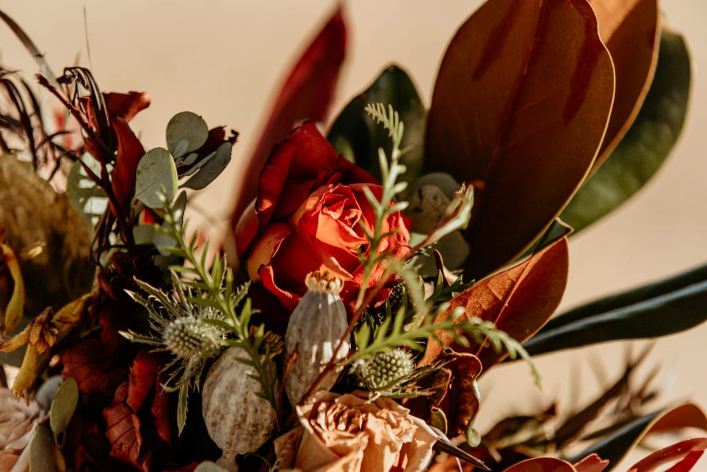 Incredible boho, vibrant bouquet by Wildflower Design Co. 