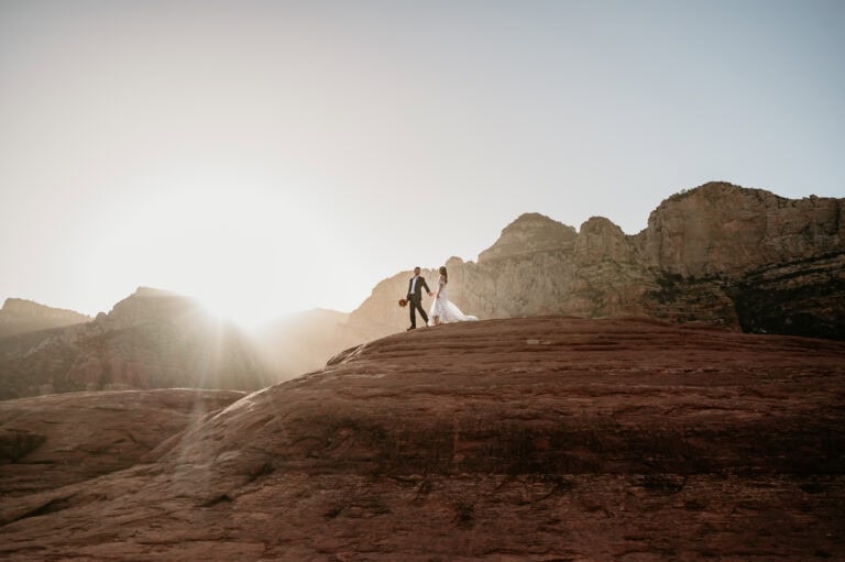 Kat & Taylor’s Sunrise Off-Road Sedona Elopement