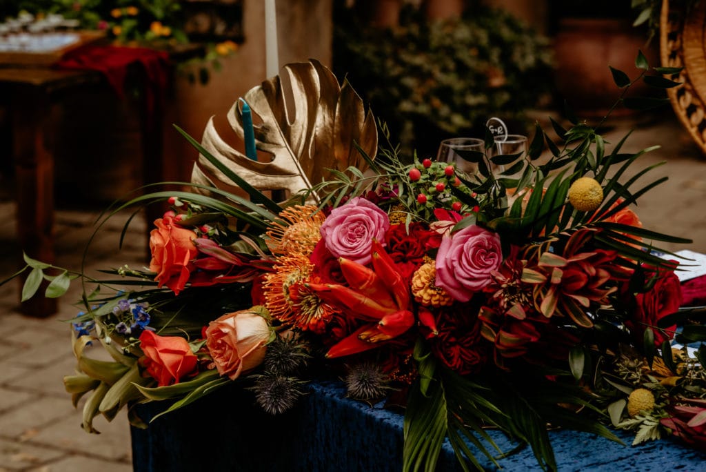 Vibrant tropical bridal bouquet