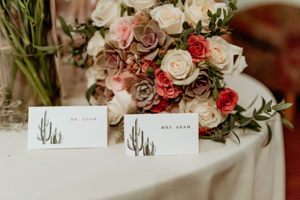 Gorgeous DIY succulent and roses wedding bouquet