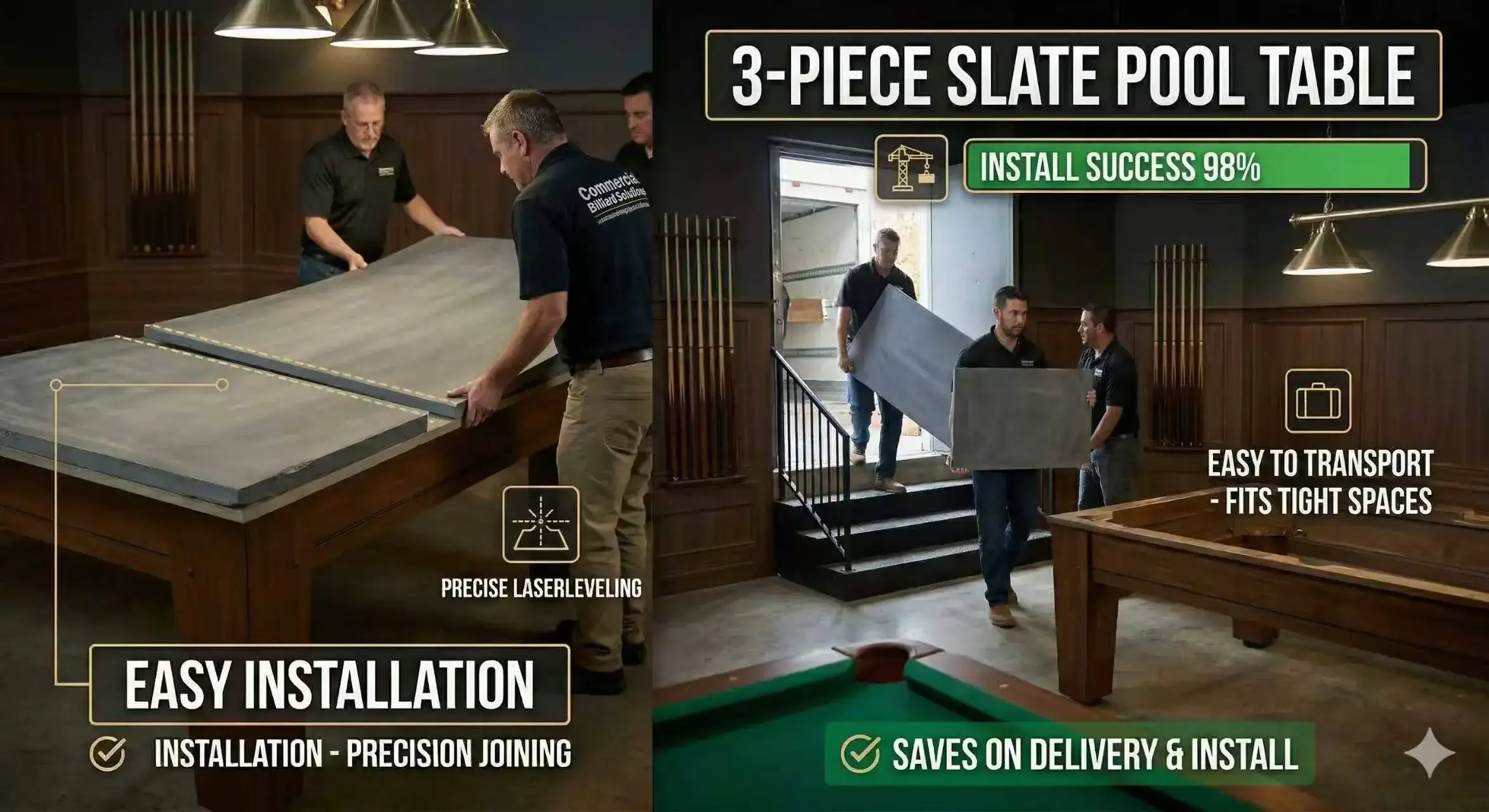 What is better, a 1 piece or 3 piece slate pool table? - Superpower ...