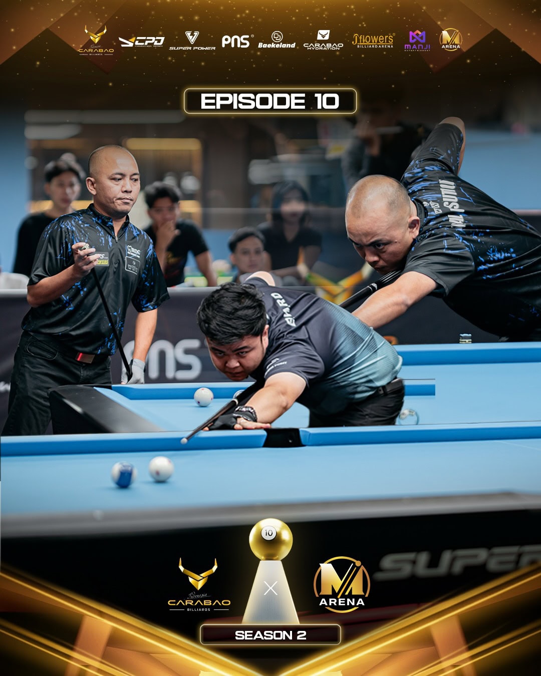 Edward Koyongian winning ten ball match on RED PHANTOM table