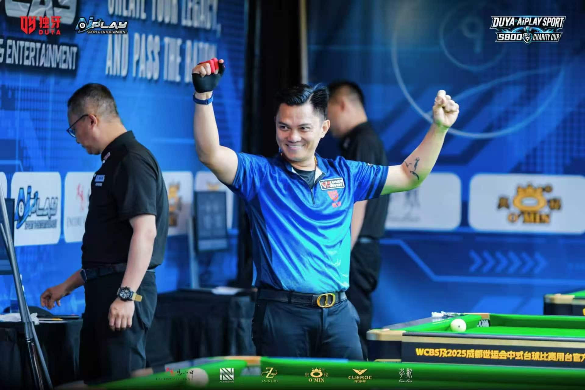 Jeff celebrating a win